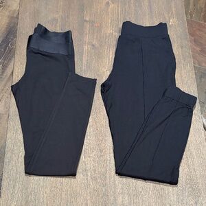 Set of 2 CAbi Women's Black Leggings - Ponte Leggings and Tapered Joggers